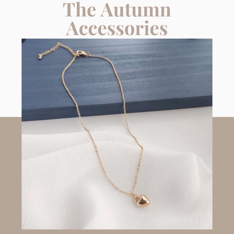 Dây chuyền mạ vàng mặt hình trái tim The Autumn Accessories -DC16