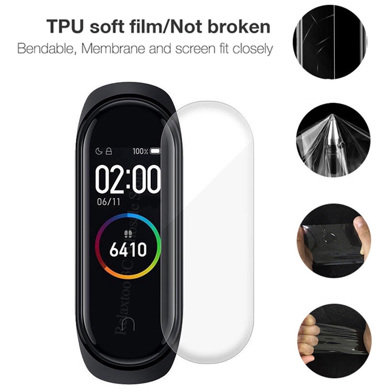 For Set 1/3/5 miếng dán cường lực dành cho vòng tay thông minh Xiaomi Mi Band 4