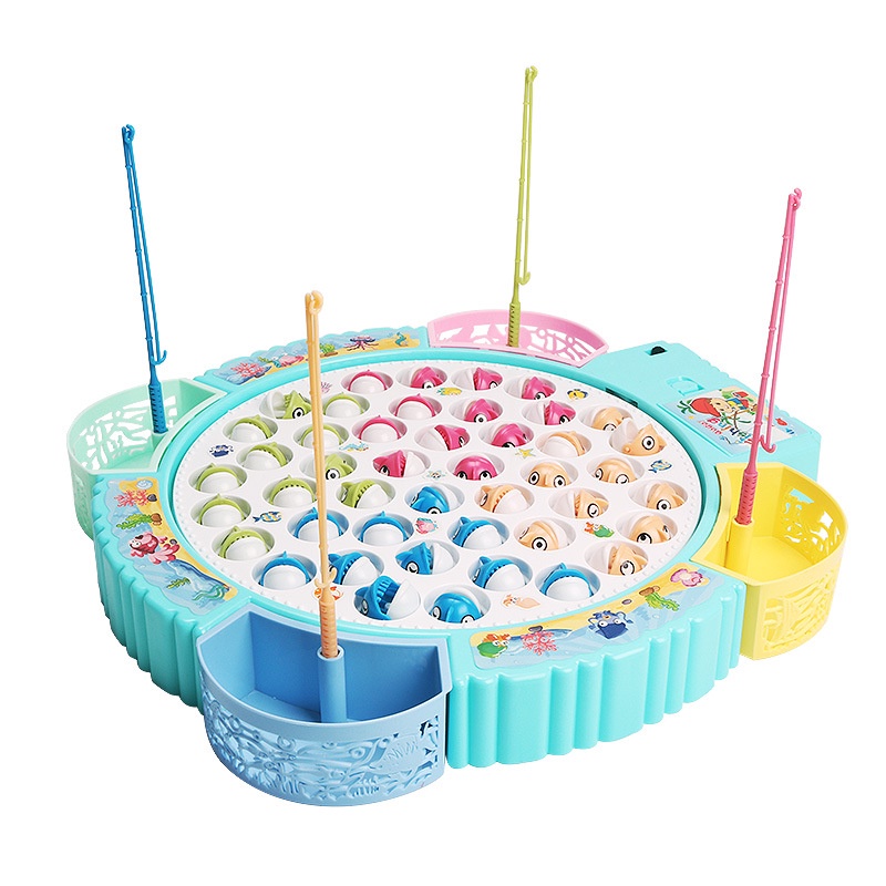 Đồ chơi câu cá cho bé bộ lớn 4 cần 45 con, 4 cần 21 con, phát triển kỹ năng cho bé, Nhựa an toàn cho bé phát triển.