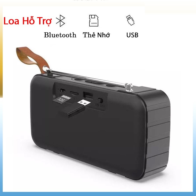 Loa Bluetooth Kimiso KMS-303 Chạy Thẻ Nhớ TF , cổng USB đài FM- Loa mini có ăng teng để nghe đài