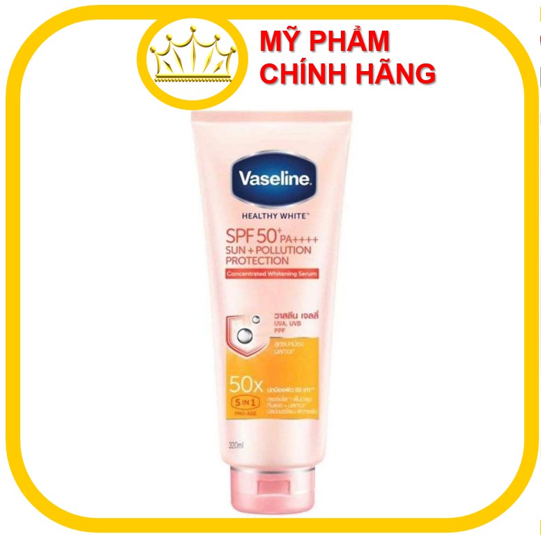 Dưỡng thể Vaseline 50x SPF 50++ 320ml thái lan