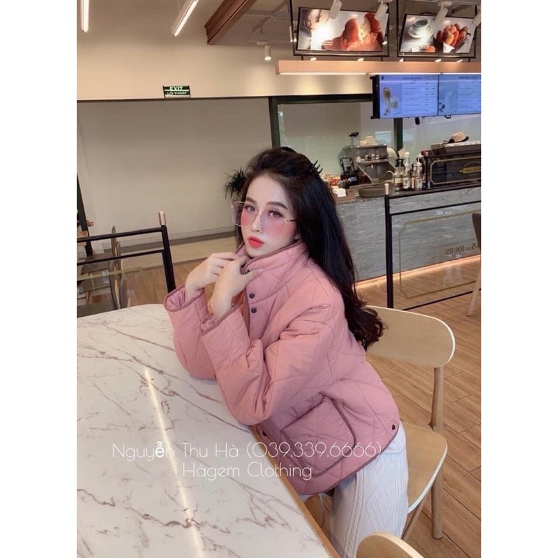 Áo Khoác Phao Trám Ô Viền ❤️freeship ❤️