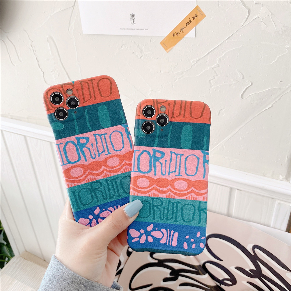 Ốp điện thoại giả da thời trang bảo vệ toàn camera cho IPhone 12pro max 12mini 11 Pro Max XS Max XR SE 2020 7 8 Plus | BigBuy360 - bigbuy360.vn