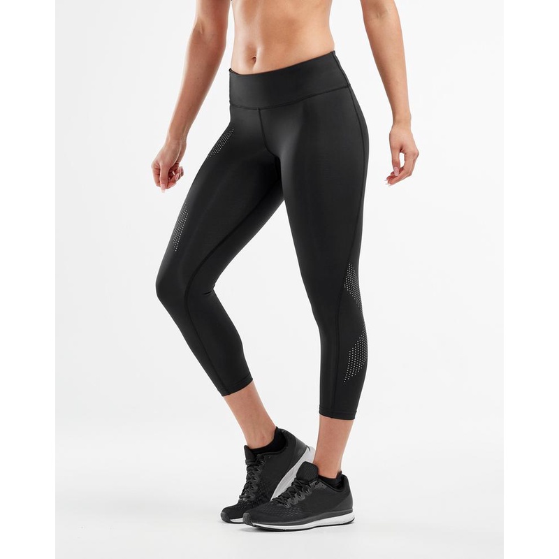 Quần Bó Cơ Thể Thao 2XU 7/8 2XU MID - RISE COMPRESSION TIGHT MÀU ĐEN 2XUWA3516BBF