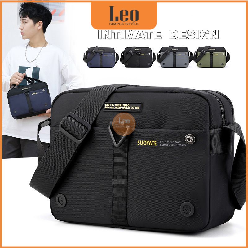 Túi Nam Đeo Chéo Mini LEO Thiế Kế Thời Trang Hiện Đại Vải Oxford Cao Cấp Chống Nước Đen/Xanh T21 | BigBuy360 - bigbuy360.vn