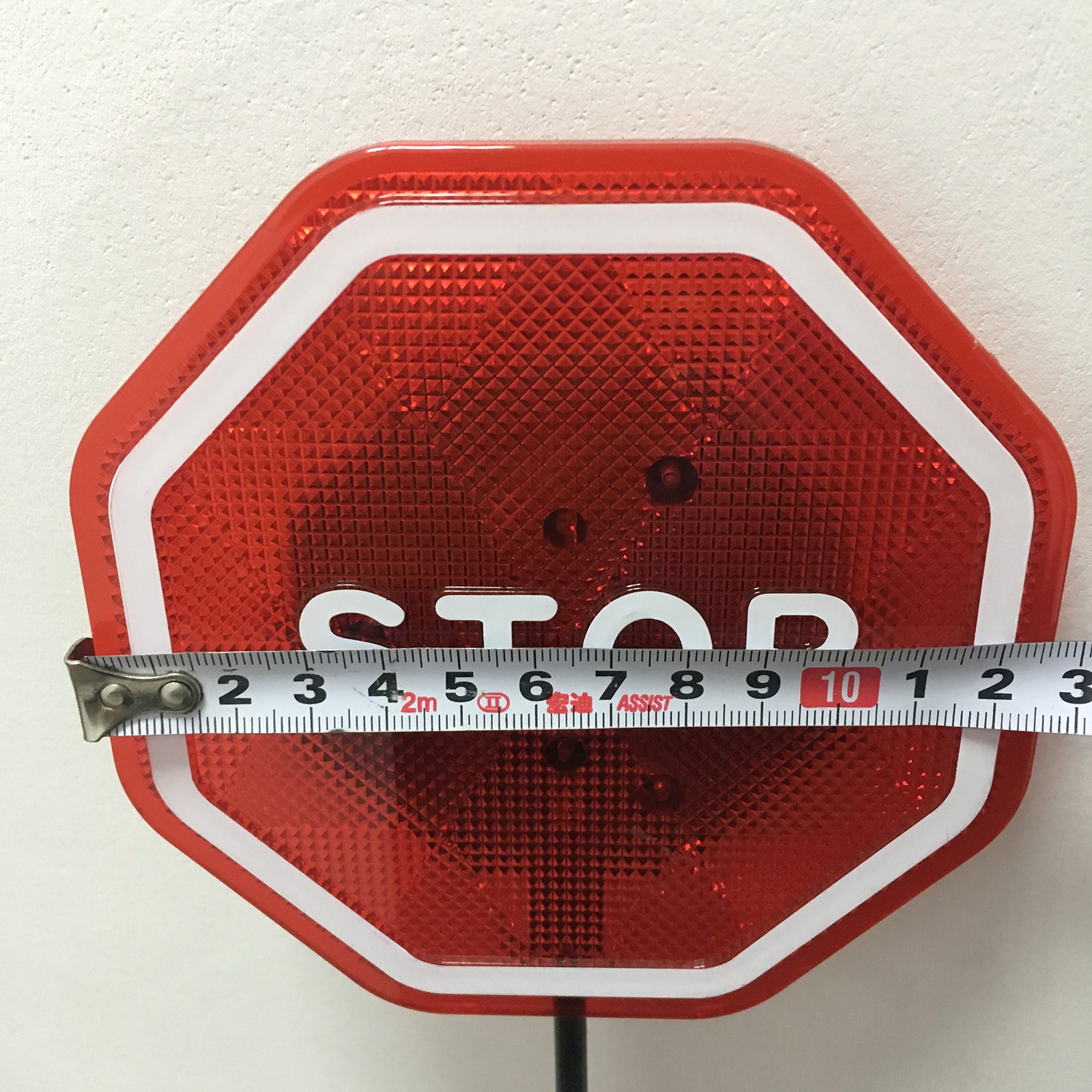 IN STOCK Bright Red White Stop Sign Eye-Catching Visible Car Stop Warner Load-Bearing Traffic Stop Set Fadeless People Car Warning Sign Rust-Proof Car Stop Reflector for Street Road Parking