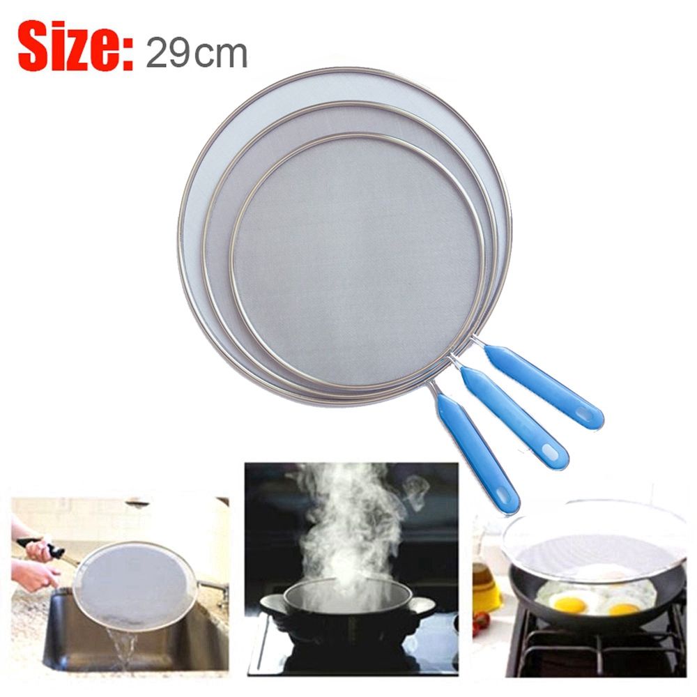 Epoch Nắp Đậy Nồi Bằng Thép Không Gỉ 29cm Chống Văng Dầu Tiện Dụng Cho Nhà Bếp Ốp