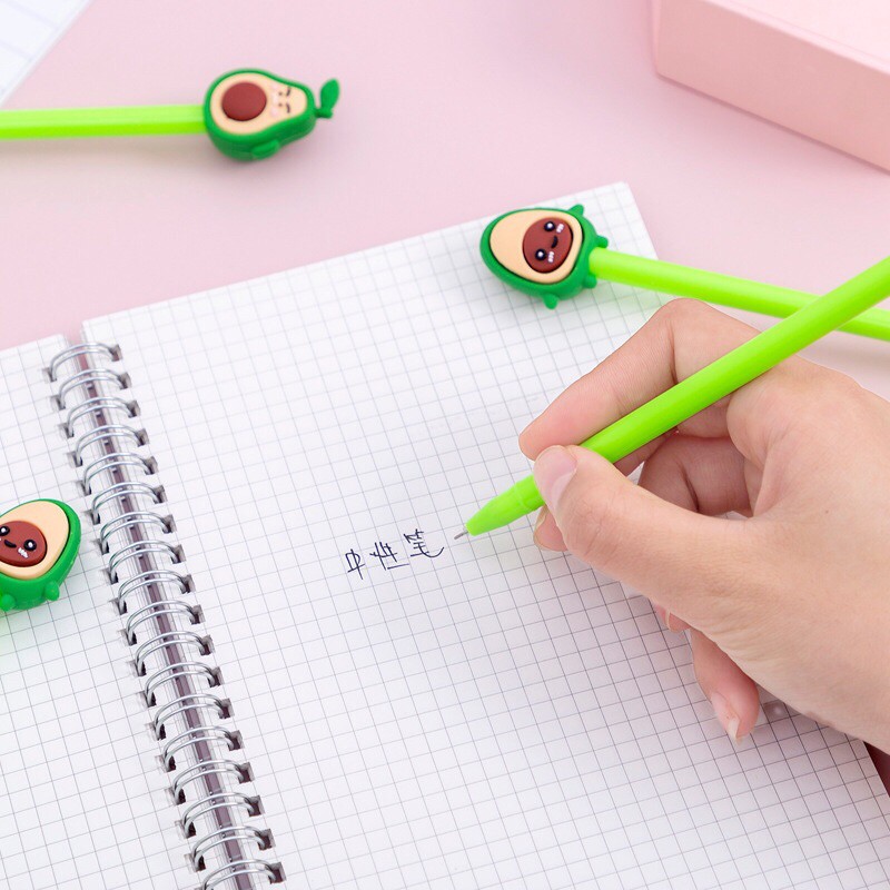 Bút nước mực đen hình quả bơ đáng yêu, sỉ lẻ đồng giá
