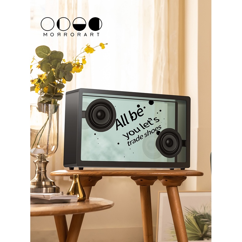 Loa bluetooth Morror Art màn hình trong suốt hiển thị lời bài hát
