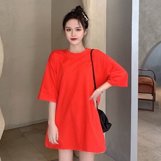 【Cotton 100%】Áo Thun Nữ Basic Đẹp Phông Trơn Nhiều Màu Form Rộng Hàng Quảng Châu