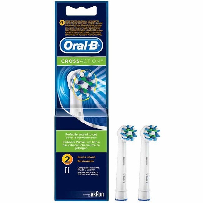 Vỉ 2 Đầu Bàn Chải Điện Oral-B Braun - Đủ loại đầu - Made In Australia