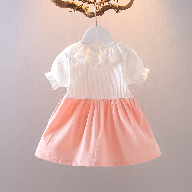 Đầm Công Chúa Tay Ngắn Bằng cotton Thời Trang Mùa Hè Cho Bé Gái 0-4 Tuổi