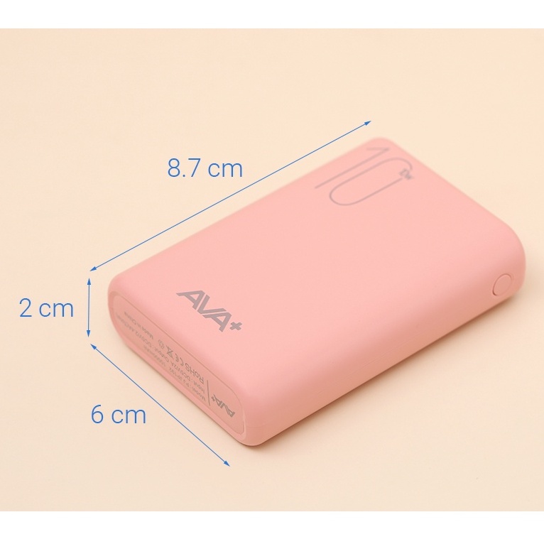 Pin sạc dự phòng AVA PJ JP192 10000mAh - Chính hãng BH 12 tháng