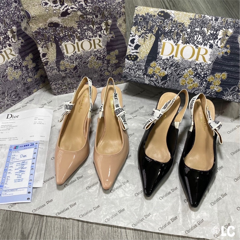 Sandal cao gót D i o r bóng gót 3p fullbox