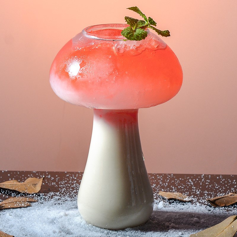 Cốc Thủy Tinh Uống Bia/Cocktail Hình Nấm Dễ Thương 280ML