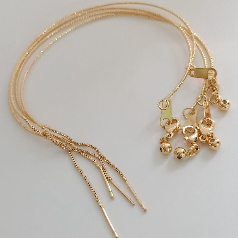 Vòng Tay Mạ Vàng 14k Có Thể Điều Chỉnh Kích Thước Thời Trang