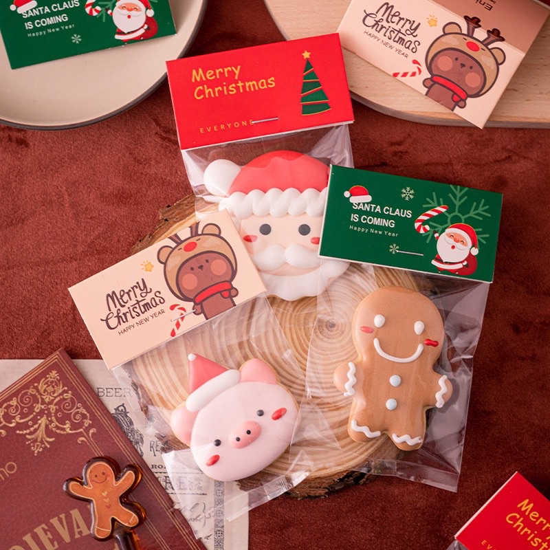 set 10 túi kẹp giấy Noel Xmas 3 size