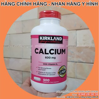 (Date 11/2021) Viên Bổ sung Canxi và D3 Kirkland 500 viên