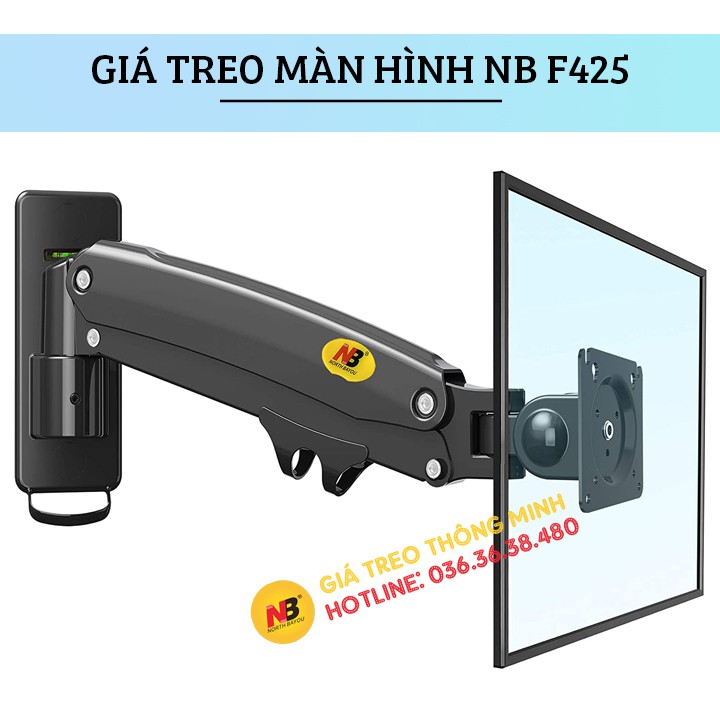 Giá Treo Màn Hình NB F425 27 - 45 Inch - Giá Treo Tường Màn Hình Xoay 360 Độ - Điều Chỉnh Cao Thấp