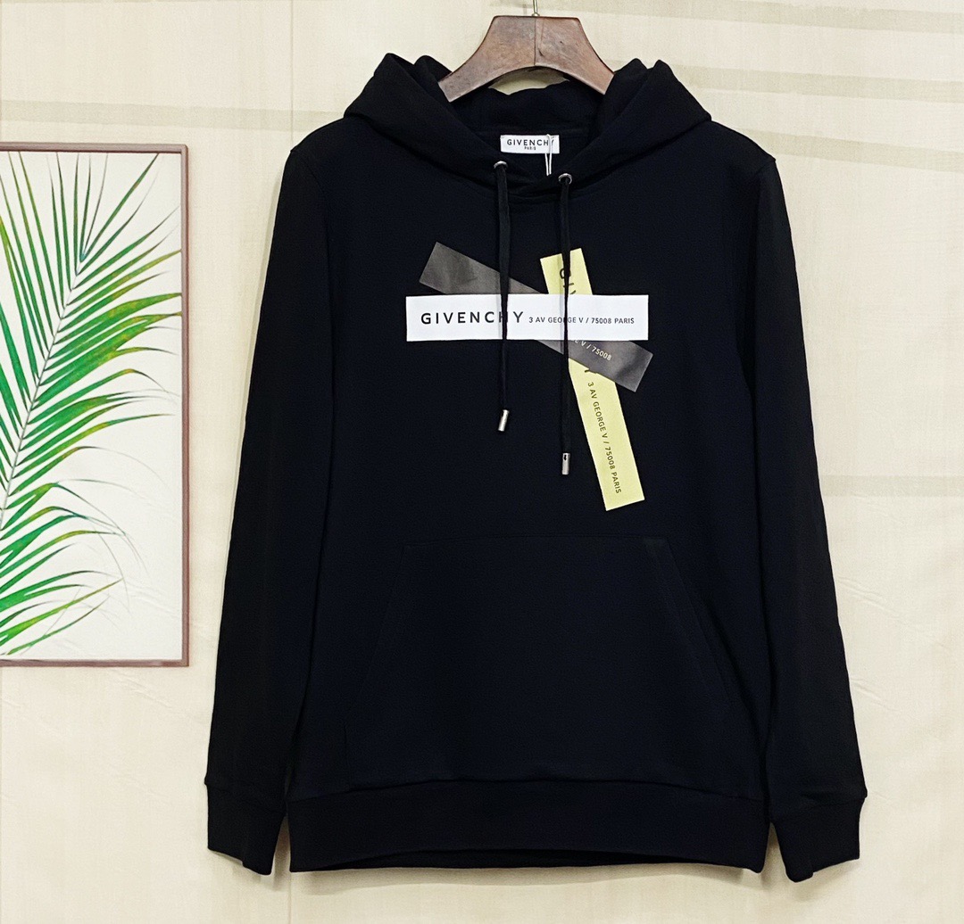 G1venchy 2020 autumn and winter new style letter logo personalized printing hooded sweater men's hooded long-sleeved sweater pure cotton fabric