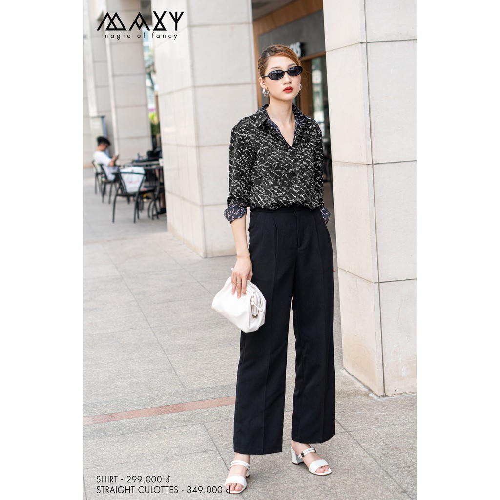 Áo sơ mi họa tiết chữ symbol shirt Maxy Workshop