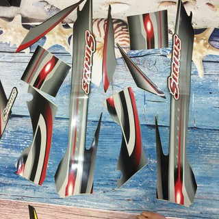 [GIÁ KỊCH SÀN] Bộ tem xe Sirius thường MẪU đỏ đen A40-106 (9262)