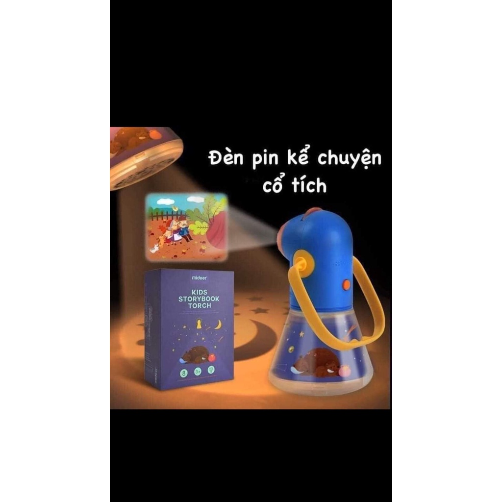 Đèn pin kể chuyện cho bé từ 18 tháng chiếu câu chuyện cổ tích chiếu sao trăng lên tường kết hợp đèn ngủ