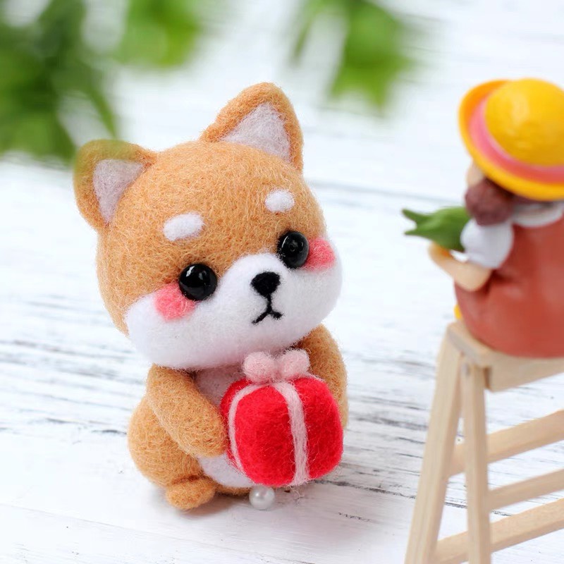 Len Chọc Handmade, Bộ Kit Len Chọc Lớp  Học Shiba