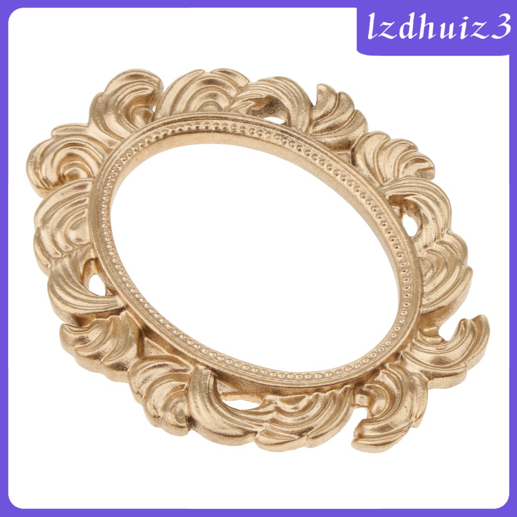 Khung Ảnh Treo Tường Hình Oval Bằng Nhựa Resin Phong Cách Baroque Vintage lzdhuiz3 Dùng Trang Trí Nhà Cửa / Tiệc Cưới