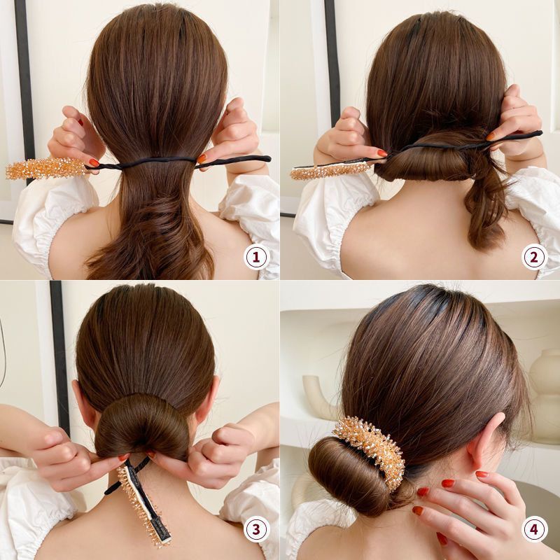Dây Buộc Tóc Hình Hoa Phong Cách Hàn Quốc Mới
