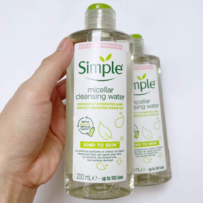 Nước tẩy trang Simple Micellar Cleansing Water 200ml