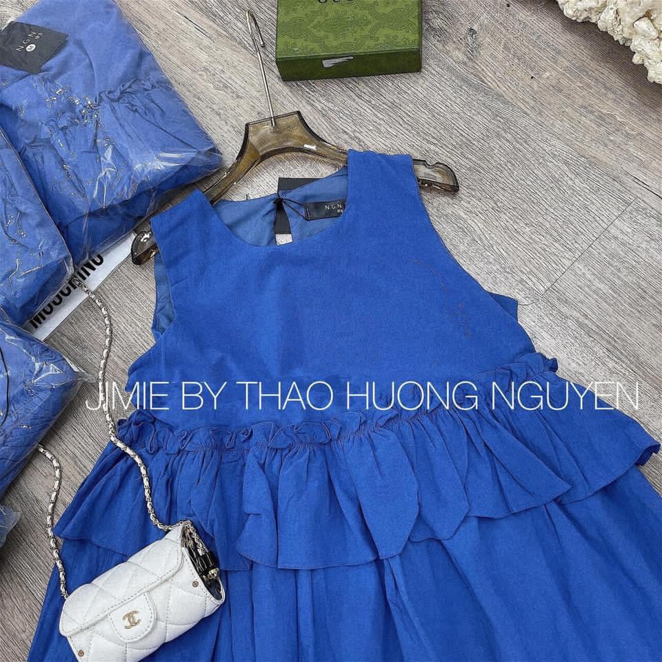 Đầm babydoll ulzzang dáng xòe màu xanh than V1516
