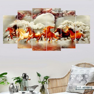 Bộ 6 Tấm Tranh Treo Tường FORMEX Mã Đáo Thành Công Trang Trí Nhà Cửa Phòng Khách Phòng Ngủ, Phòng Làm việc Cầu Thang
