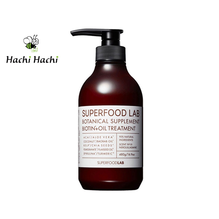 Dầu xả Superfood Lab Nhật Bản chăm sóc da đầu cho tóc khô 480g Biotin Oil Treatment - Hachi Hachi Japan Shop