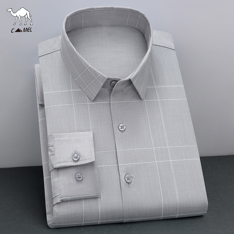 Áo sơ mi nam dài tay thời trang thường ngày, Áo sơ mi in chữ thoải mái và thoáng khí, Áo sơ mi nam dài tay