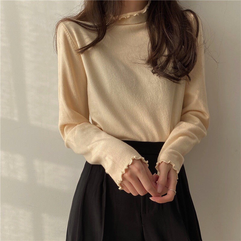 Áo thu đông dài tay nữ phong cách Hàn Quốc | BigBuy360 - bigbuy360.vn