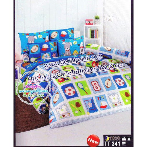 Bộ ga gối Toto Thái lan kt 1m2x2m mã TT341