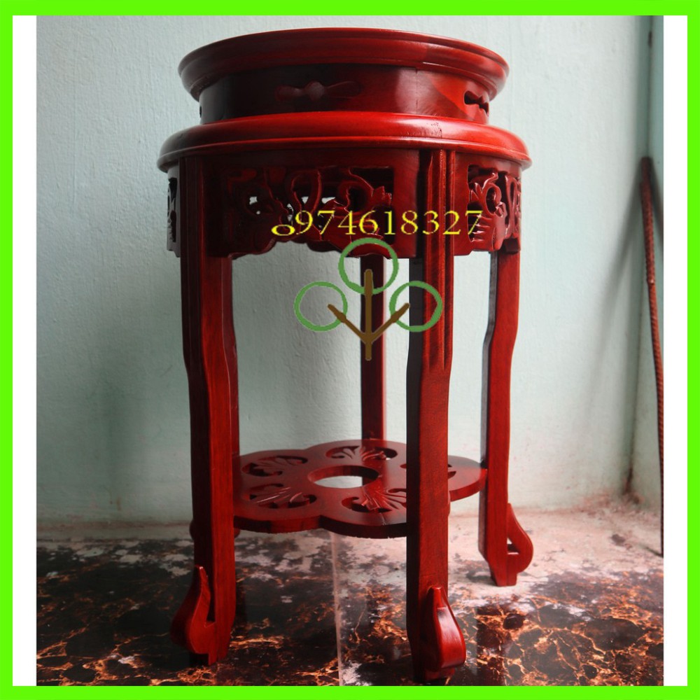 Đôn tròn bày đồ gỗ gụ giá rẻ lại đẹp đường kính 30cm