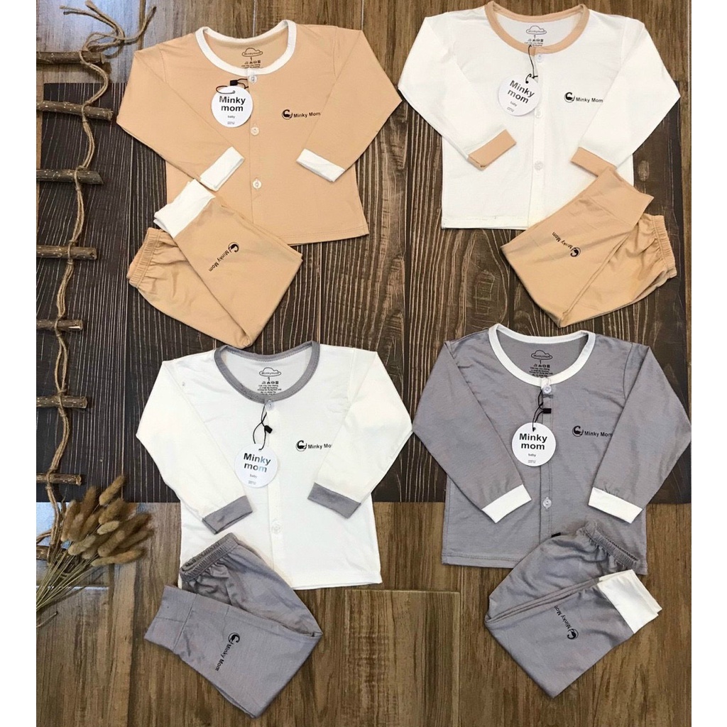 Bộ dài tay có cúc Minky Mom chính hãng cho bé