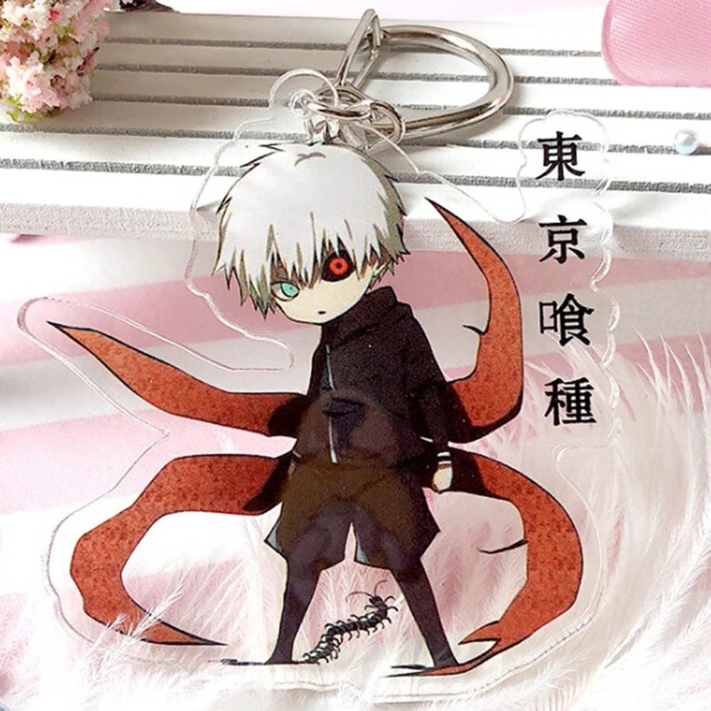 Móc Khóa Gắn Mặt Hình Nhân Vật Ken Kaneki Trong Tokyo Ghoul