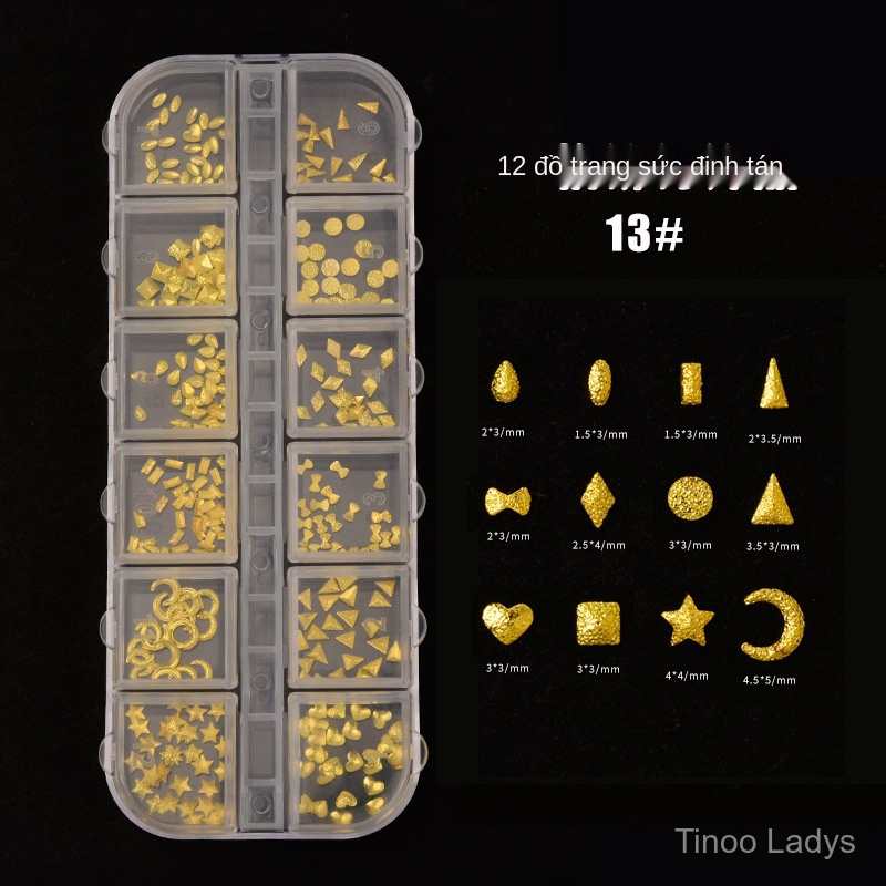 Hộp 12 Ngăn Phụ Kiện Trang Trí Móng Tay Độc Đáo