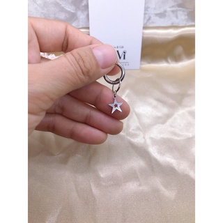 Bông tai nam/nữ ngầu kiểu khuyên tròn đôi ngôi sao – khuyên tai ViVi_Gift