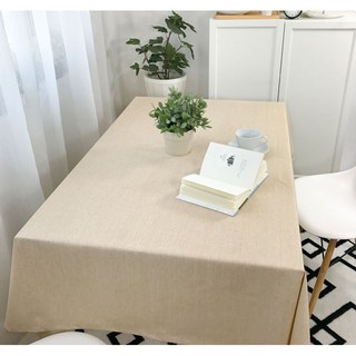 Khăn trải bàn Landecor mẫu vải trơn màu kem  - TB407