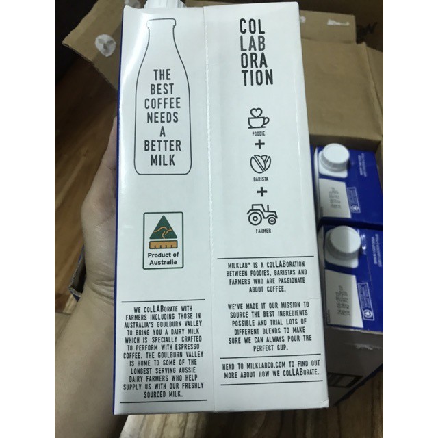 Sữa tươi nguyên kem MILKLAB từ Úc 1L - dùng trong pha chế cà phê trà sữa cực ổn, art thoải mái cực ngon