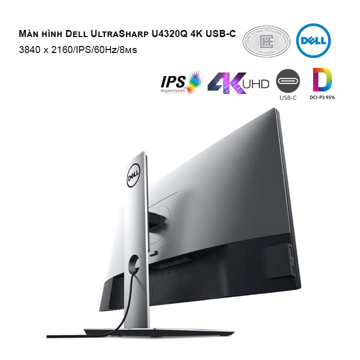 Màn hình Dell UltraSharp U4320Q 4K USB-C (3840 x 2160/IPS/60Hz/8 ms) - Hàng Chính Hãng | BigBuy360 - bigbuy360.vn