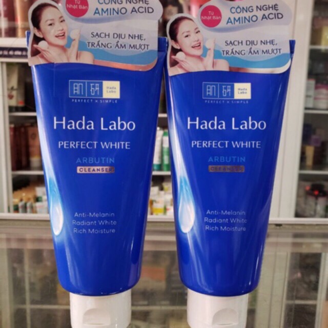 Combo dưỡng trắng da Hadalabo Perfect White gồm: Kem dưỡng và sữa rửa mặt | BigBuy360 - bigbuy360.vn