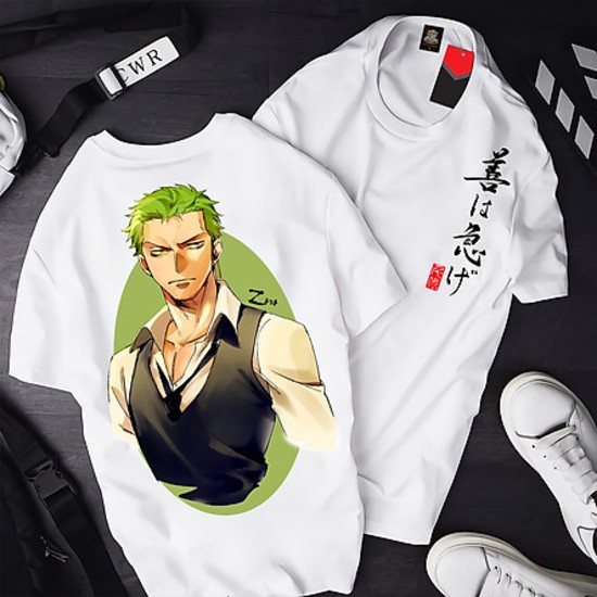 Áo OnePiece Zoro ATT-015, Áo thun Anime Manga One Piece Monkey D. Luffy Unisex Nam Nữ