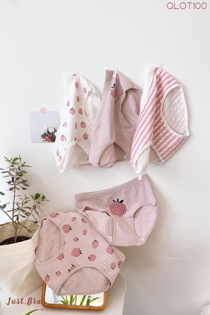 QUẦN LÓT COTTON DÂU CUTE CAO CẤP