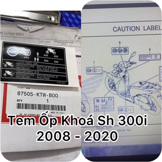 Tem Thùng cốp sh 300i 2008 - 2020