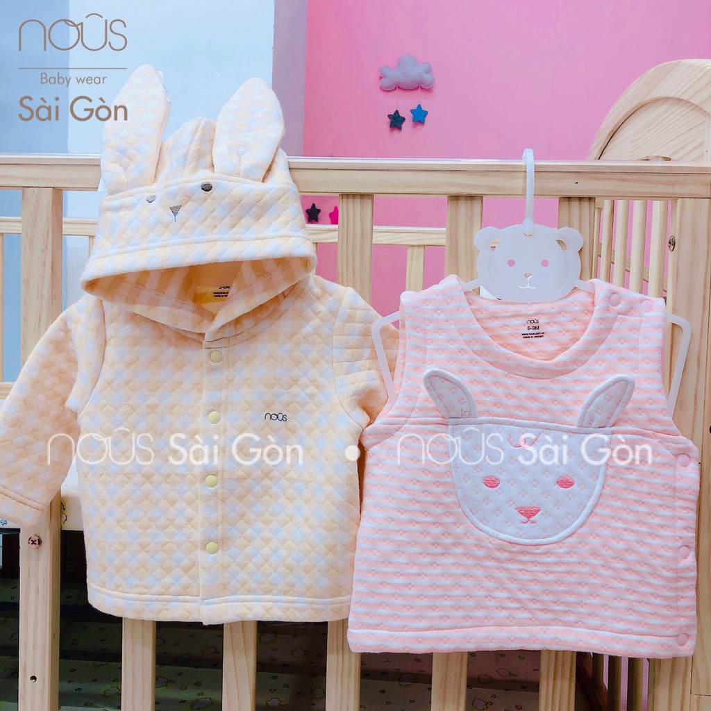 Áo gile chần bông hình cừu cho bé 3m - 24m